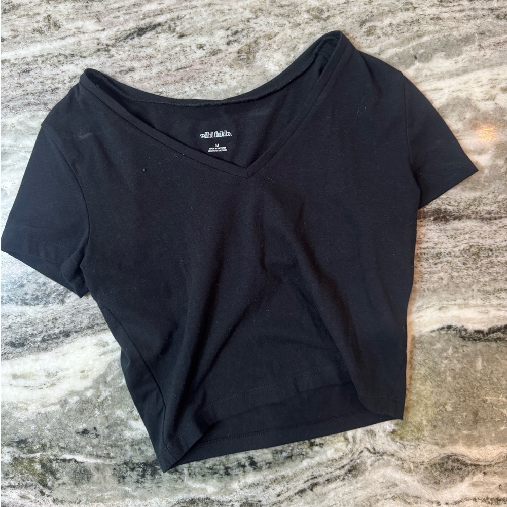 Black crop top size medium